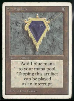 *** Unlimited Mox Sapphire (Heavily Played) *** MTG Magic The Gathering P9 PSP - Image 1