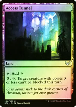 X 1 Access Tunnel FOIL NM-M STX Strixhaven 262 MTG Magic The Gathering - Image 1