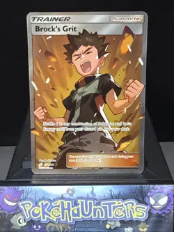 Pokemon Card Brock’s Grit 172/181 Team Up Set Full Art Trainer Near Mint - Image 1