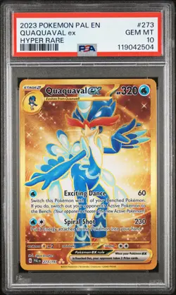 Quaquaval Ex Hyper Rare PSA 10 2023 Pokemon Pal Paldea Evolved #273 - Image 1