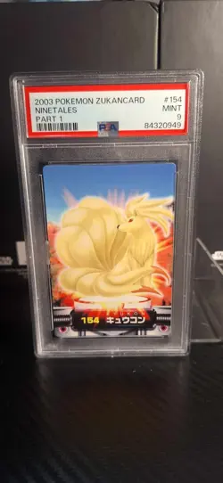 PSA 9 Ninetales 154 2003 Carddass Pokemon Advanced Generation Zukancard Zukan - Image 1