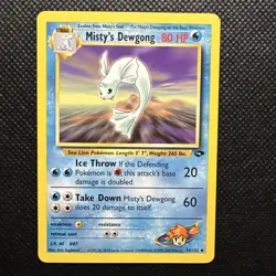 Pokemon Dewgong Misty's Gym Challenge #54/132 Near Mint - Image 1