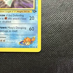 Pokemon Dewgong Misty's Gym Challenge #54/132 Near Mint - Image 4