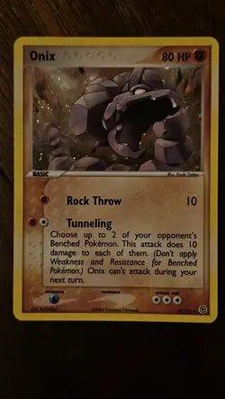 Pokemon TCG Onix 42/112 EX FireRed & LeafGreen Reverse Holo Uncommon Basic 80 HP - Image 1