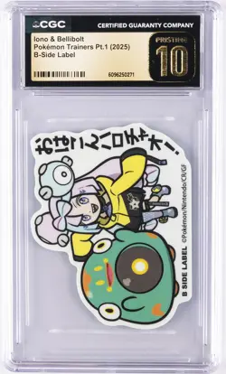 2025 POKEMON TRAINERS PT. 1 B-SIDE LABEL IONO & BELLIBOLT CGC 10 PERFECT - Image 1