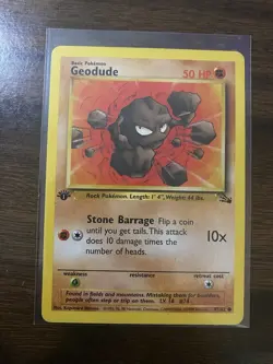 Pokemon TCG - Geodude 47/62 [1st Edition] - Fossil - LP - Image 1