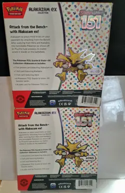 TCG Pokemon 151 Scarlet & Violet Alakazam EX Collection Box. Sealed Lot of 2!! - Image 3