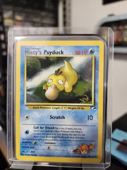 Pokemon TCG Misty’s Psyduck W Stamp Promo - Gym Heroes - Vintage WOTC 2000 NM - Image 1