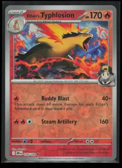 Ethan's Typhlosion 034/182 Pokemon Destined Rivals Rare Near Mint Reverse Holo - Image 1
