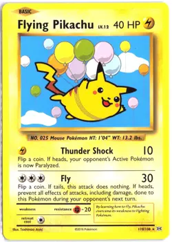 Flying Pikachu 110/108 Secret Rare Evolutions Pokemon - Image 1