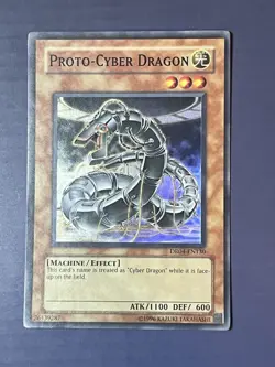 Yugioh Proto-Cyber Dragon DR04-EN130 Super Rare Unlimited VLP - Image 1