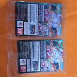 Bandai Namco One Piece Card Game US Voyage Monkey D. Luffy Holo Promo Lot of 2 - Image 2