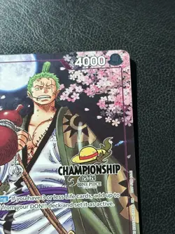 2025 One Piece EN CS 25-26 Finalist Textured Black Stamp Roronoa Zoro-Juurou - Image 2