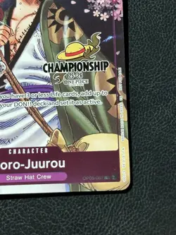 2025 One Piece EN CS 25-26 Finalist Textured Black Stamp Roronoa Zoro-Juurou - Image 5