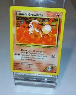 Blaine's Growlithe Gym Heroes 62/132 Regular Common NM Pokemon Card - Image 1