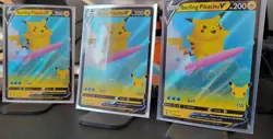 Surfing Pikachu V - Celebrations 008/025 / Ultra Rare NM Pokemon THREE CARDS - Image 1
