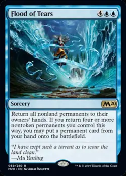 Flood of Tears -Foil Medium Play MTG Magic 2020 Core Set - Image 1