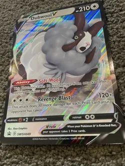 Pokemon Dubwool V SWSH049 Holo Black Star Promo Jumbo Card NM/M - Image 2