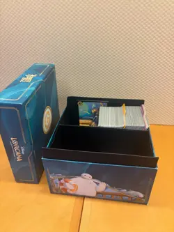 Disney Lorcana Azure Sea Trading Card Lot 200+ Cards w/ Storage Box & Dice - Image 1