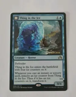 MTG Thing In The Ice Foil PreRelease Promo Shadows Over Innistrad Mint Condition - Image 1