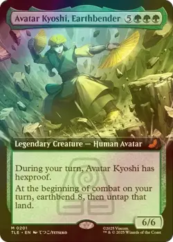 MTG - Avatar Kyoshi, Earthbender - FOIL Extended Art Mythic #201 Avatar (TLE) NM - Image 1