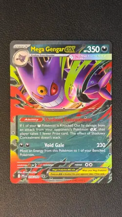 Mega Gengar ex 056/094 Holo Double Rare Pokemon TCG ME Phantasmal Flames ENG NM - Image 1