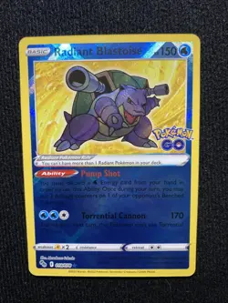 Radiant Blastoise 018/078 Pokemon GO Holo - Image 4
