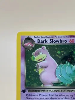 Dark Slowbro 12/82 Pokemon Team Rocket 1st Edition Holo Rare - Image 2