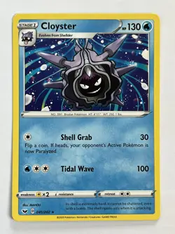 Pokemon TCG Cloyster Sword & Shield Base Set 041/202 Non Holo Rare - Image 1