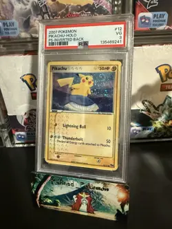 Pokemon TCG Pikachu Pop Series 5 Inverted Back SWIRL PSA 3 - Image 1