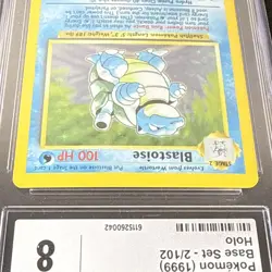 1999 Pokemon Base Set Blastoise Holo 2/102 CGC 8 NM/Mint – WOTC Vintage - Image 4