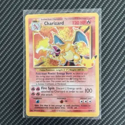 Pokemon Charizard 25th Anniversary Base Set Holo Rare 120 HP 004/102 English - Image 1