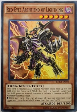 YUGIOH - Red-Eyes Archfiend of Lightning - LDK2-ENJ03 - Unlimited - Common -NM/M - Image 1