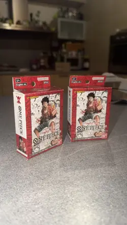 2 One Piece Super Pre Release Starter Deck Straw Hat Crew Luffy 1 opem 1 sealed - Image 2