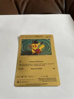 Pokemon gold card HP 60 basic Special Delivery Pikachu - Image 1