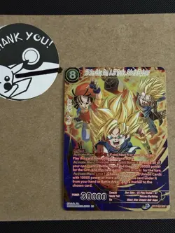 SS Son Goku & Pan Trunks Galactic Explorers Dragon Ball Super Card BT17 009 SPR - Image 1
