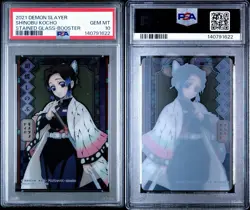 2021 CARDDASS DEMON SLAYER: STAINED GLASS CARDS | SHINOBU KOCHO PSA 10 - Image 1