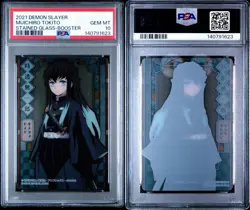 2021 CARDDASS DEMON SLAYER: STAINED GLASS CARDS | MUICHIRO TOKITO PSA 10 - Image 1