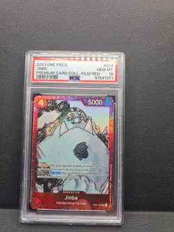 Jinbe (Premium Card Collection -ONE PIECE FILM RED Edition-) OP01-014 PSA 10 - Image 1