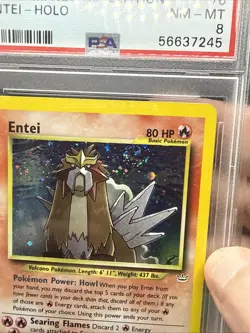 Pokemon Entei - 6/64 - Holo Rare - Neo Revelation - Pokemon Card - PSA 8 Swirl - Image 3