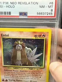 Pokemon Entei - 6/64 - Holo Rare - Neo Revelation - Pokemon Card - PSA 8 Swirl - Image 4