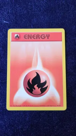 Pokemon Base Set 4th Print Card Fire Energy 98/102 1999-2000 WOTC - Image 1