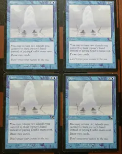 Mtg x4 Gush X 4 MP/LP Playset Mercadian Masques Magic Cards Common - Image 1