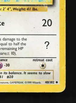 Raticate 40/102 HP Base Set English Pokemon Card TCG - Image 3