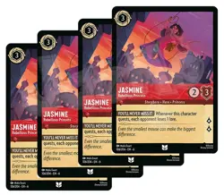 Disney Lorcana Jasmine Rebellious Princess x 4 - Azurite Sea NM - Free Card - Image 1
