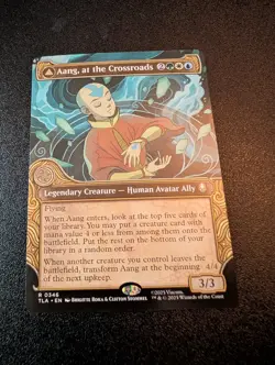 x1 Aang, at the Crossroads // Aang, Destined Savior TLA Avatar MTG 346 M/NM 1x - Image 1