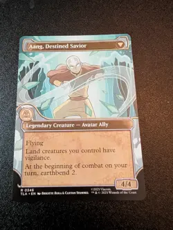 x1 Aang, at the Crossroads // Aang, Destined Savior TLA Avatar MTG 346 M/NM 1x - Image 2
