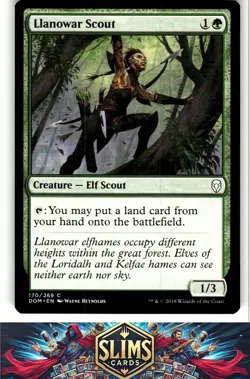 Magic the Gathering MTG Dominaria Llanowar Scout #170 Buy 2 Get 1 - Image 1