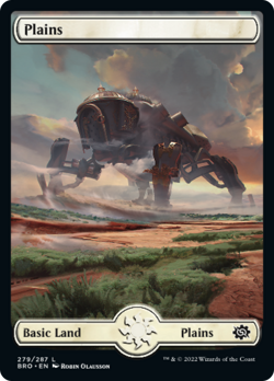x1 Plains BRO MTG Brothers' War 279/287 FULL ART LAND M/NM 1x - Image 1