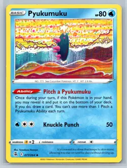 Pyukumuku - Fusion Strike 077/264 Pokemon TCG Card - Image 1